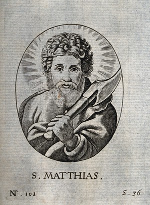 view Saint Matthias. Etching.