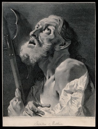 Saint Matthias. Line engraving by M. Pitteri after G.B. Piazzetta.