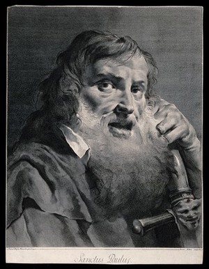 view Saint Paul. Line engraving by M. Pitteri after G.B. Piazzetta.