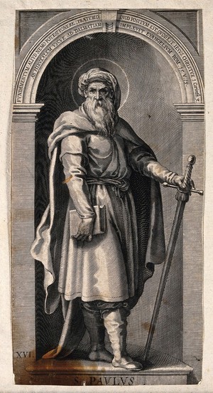 view Saint Paul. Line engraving by L. Kilian, 1623, after J.M. Kager.