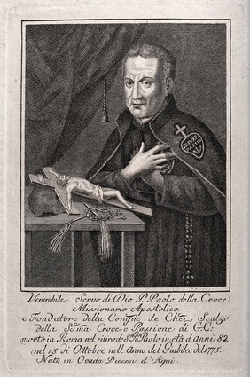 Saint Paul of the Cross. Engraving.