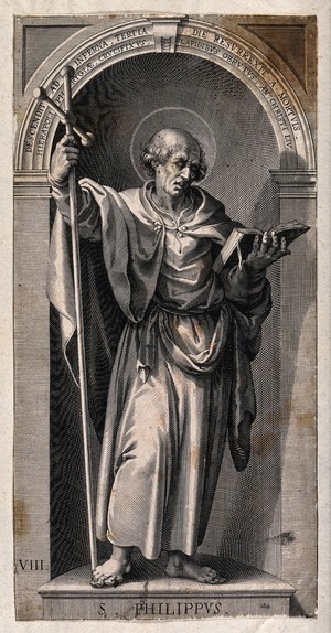 view Saint Philip. Line engraving by L. Kilian, 1623, after J.M. Kager.