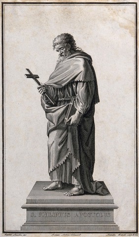 Saint Philip. Engraving by S. Bianchi after G. Petrini after Raphael.