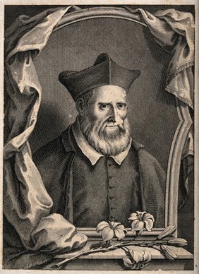 Saint Philip Neri. Line engraving.