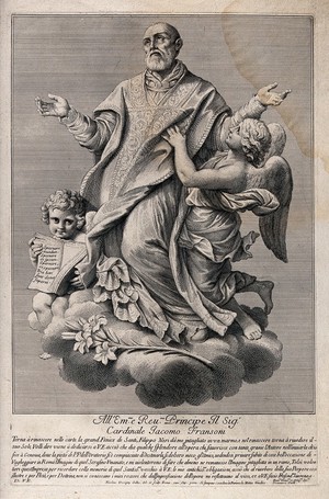 view Saint Philip Neri. Engraving by N. Dorigny after D. Guidi.