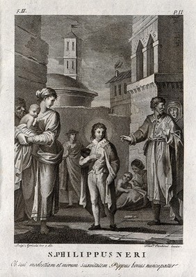 Saint Philip Neri. Engraving by F. Cecchini after L. Agricola.