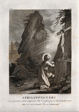 view Saint Philip Neri. Engraving by G.B. Leonetti after L. Agricola.