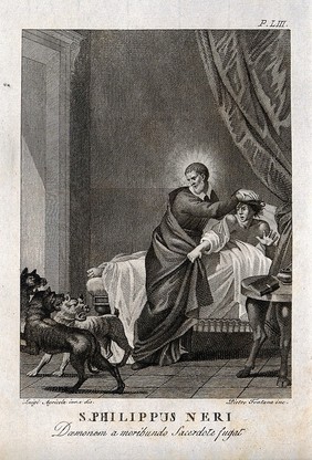 Saint Philip Neri. Engraving by P. Fontana after L. Agricola.
