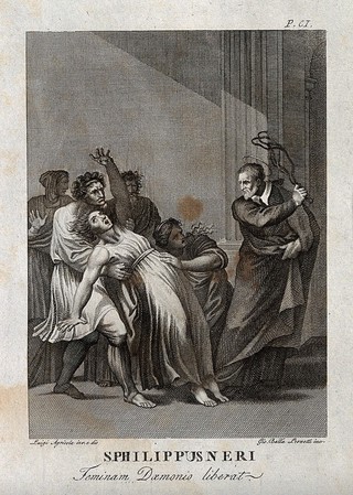 Saint Philip Neri. Engraving by G.B. Leonetti after L. Agricola.