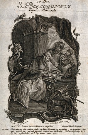 view Saint Philogonius. Etching by J.C. Back after F. Sigrist.