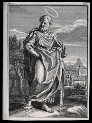 view Saint Simon. Etching.