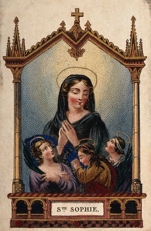 view Saint Sophia. Colour lithograph.