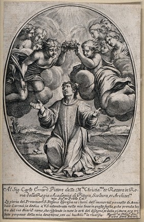 Saint Stephen. Engraving by P.S. Bartoli.