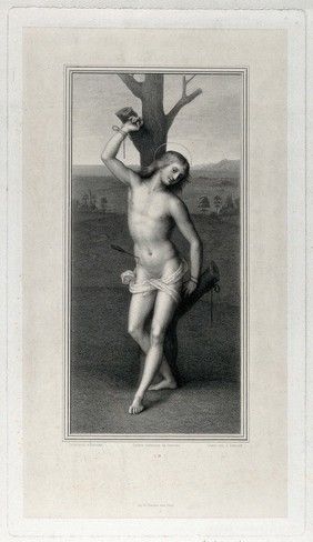 Martyrdom of Saint Sebastian. Engraving by J.B. Danguin after Raphael.