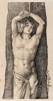 Martyrdom of Saint Sebastian (?). Etching.