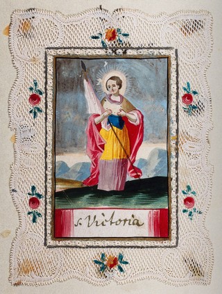 Saint Victoria. Gouache painting.