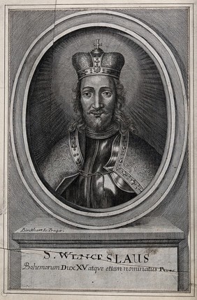 Saint Wenceslaus. Engraving by K. Birckhard.