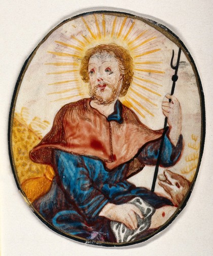 Saint Roch. Gouache.