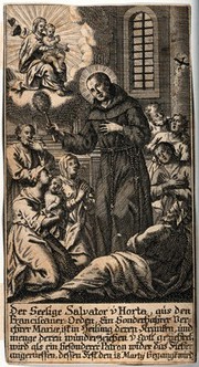 The blessed Salvator à Horta of the Franciscan order. Etching.