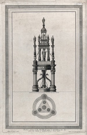 view Saint Joan of Arc. Engraving by Basire, 1786.
