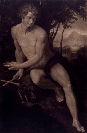 Saint John the Baptist. Mezzotint by V. Green, 1797 (?), after Raphael.