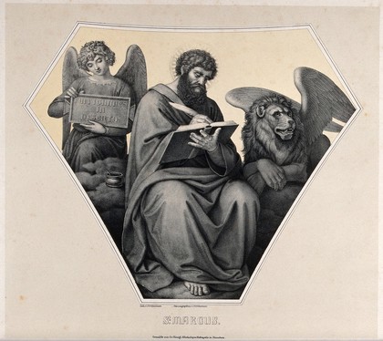 Saint Mark. Lithograph by J.G. Schreiner.