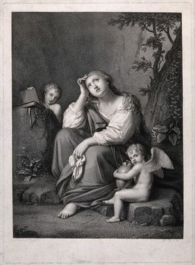 Saint Mary Magdalen. Engraving by I. Pavon after B. Schedoni.