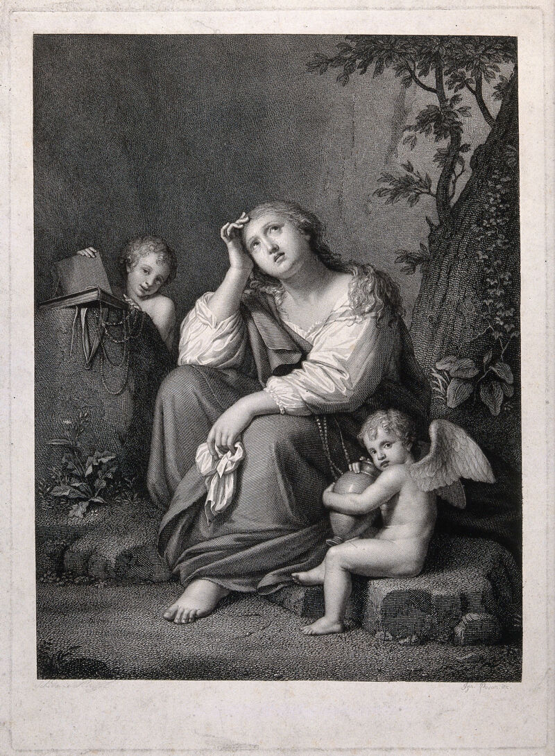 Saint Mary Magdalen. Engraving by I. Pavon after B. Schedoni., by Bartolomeo Schedoni