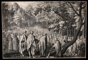 view Saint Paul. Engraving by N. de Bruyn, 1624.