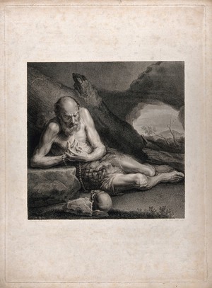 view Saint Paul the Hermit. Engraving by P. Trière, 1797, after A. Esteve after J. Ribera.