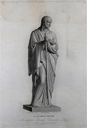 view Saint James the Lesser. Engraving by P. Fontana after L. Camia after B. Thorwaldsen.