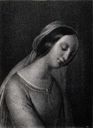 view Saint Mary (the Blessed Virgin). Lithograph.