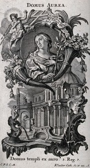 Saint Mary (the Blessed Virgin). Etching by J. and J. Klauber.