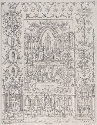 Saint Mary (the Blessed Virgin): her assumption. Lithograph by C. Schraudolph after C. Eberhard.