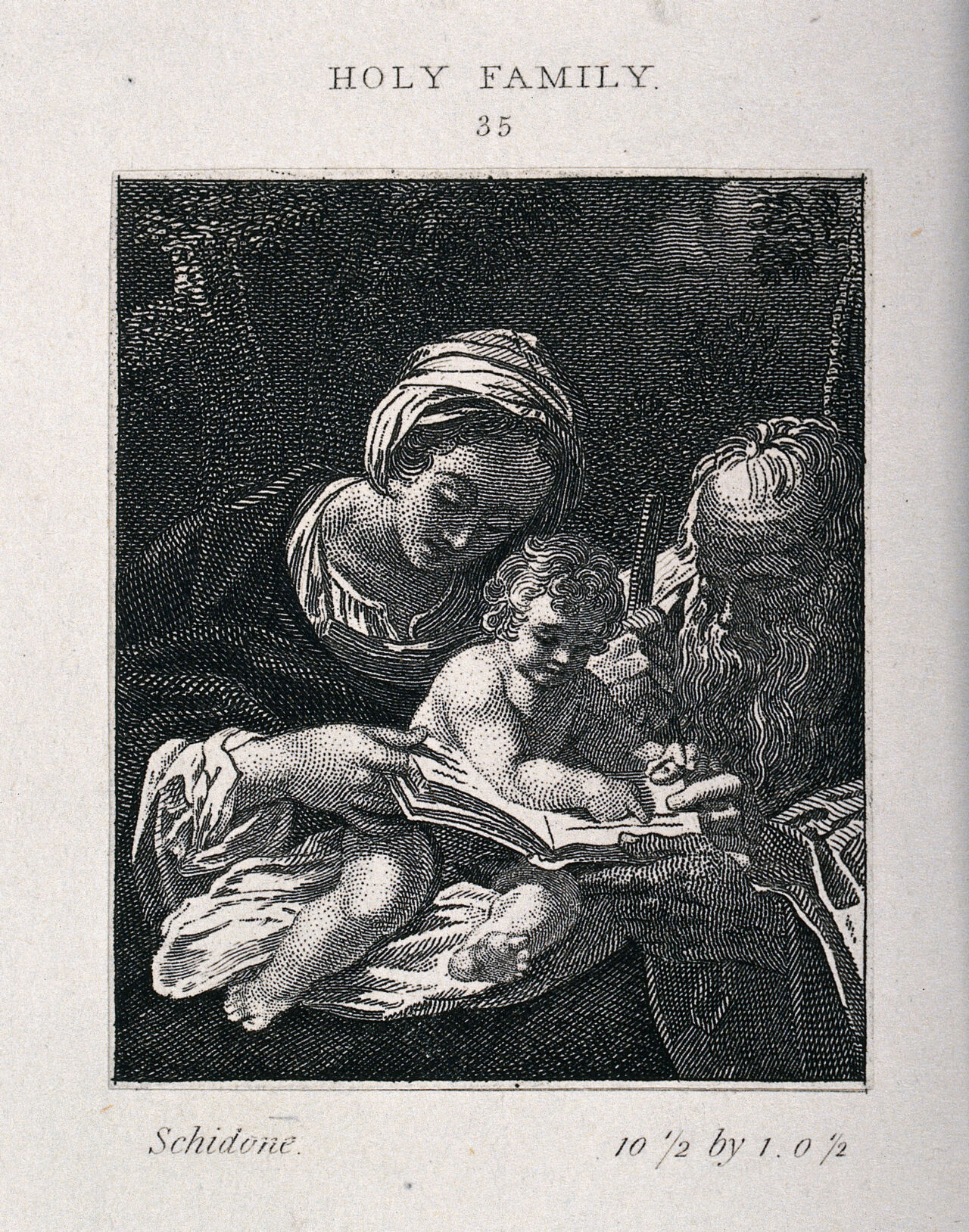 Saint Mary (the Blessed Virgin) and Saint Joseph with the Christ Child. Etching after B. Schedoni., 1810-1819, by Bartolomeo Schedoni