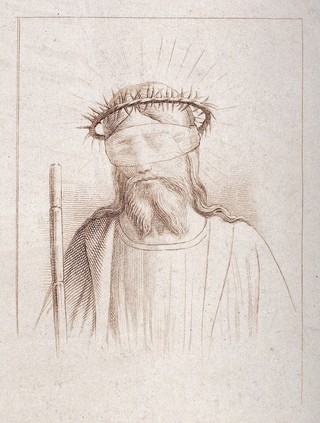 Christ as the Man of Sorrows. Etching.