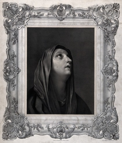 Saint Mary (the Blessed Virgin). Lithograph after G. Lanfranco.