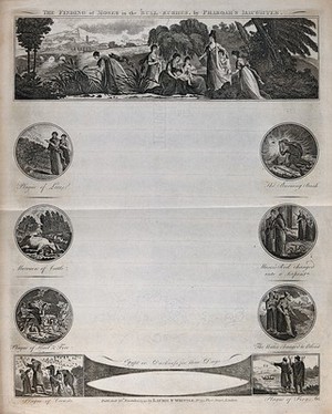 view Scenes from the life of Moses before the Exodus. Etching, 1799.