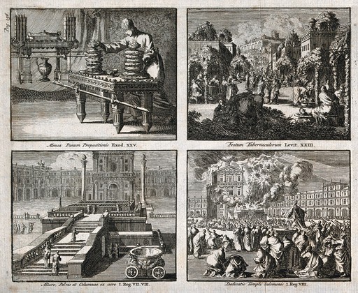 Judaic rituals in the Old Testament. Engraving.