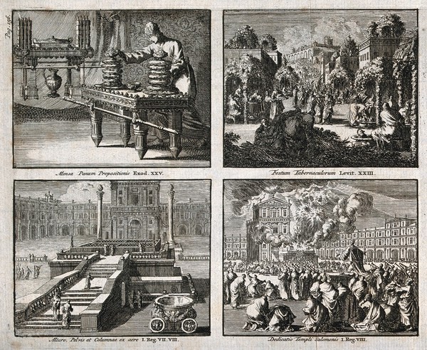 Judaic rituals in the Old Testament. Engraving.