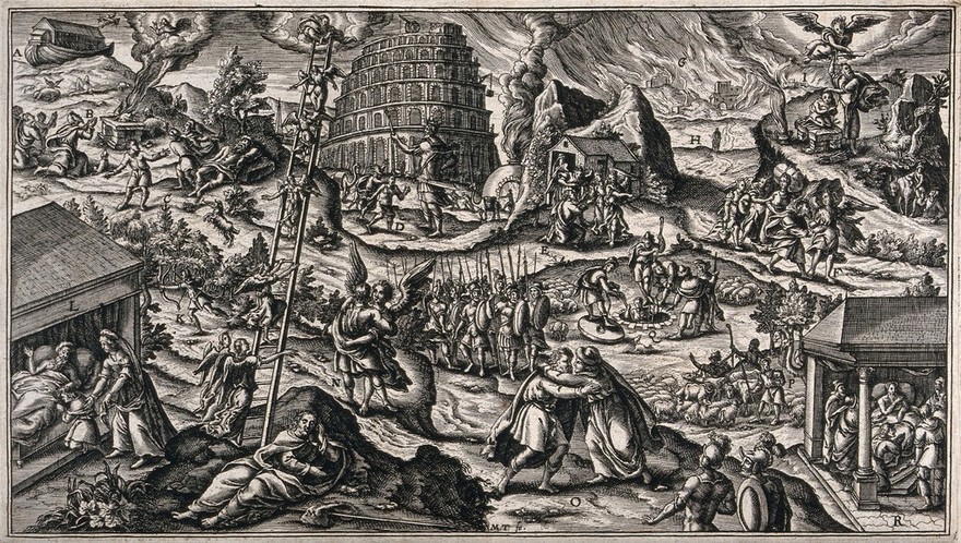 Episodes in the Old Testament. Engraving by M.T.
