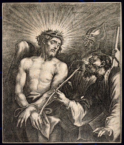 The mocking of Christ. Etching by A. van Dyck.