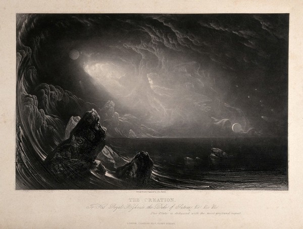 The creation. Mezzotint by J. Martin.