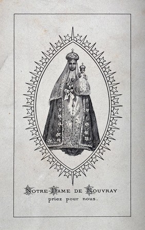 The Virgin of Rouvray. Etching.