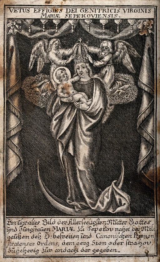 The Virgin and Christ Child of Sepekov. Etching.
