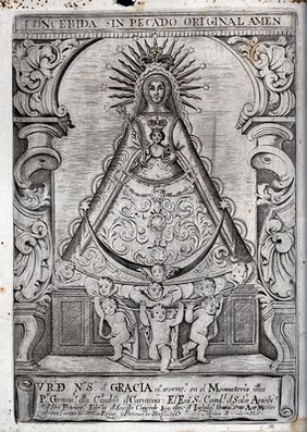 The Virgin of Grace 'Nuestra senora dela Gracia' at Carmona. Etching.