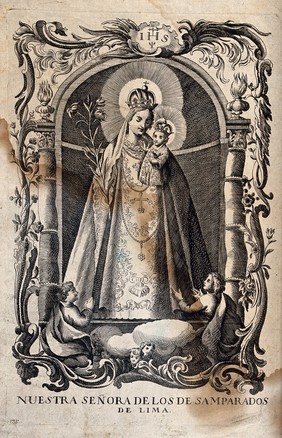 The Virgin of the Abandoned at Lima. Etching.