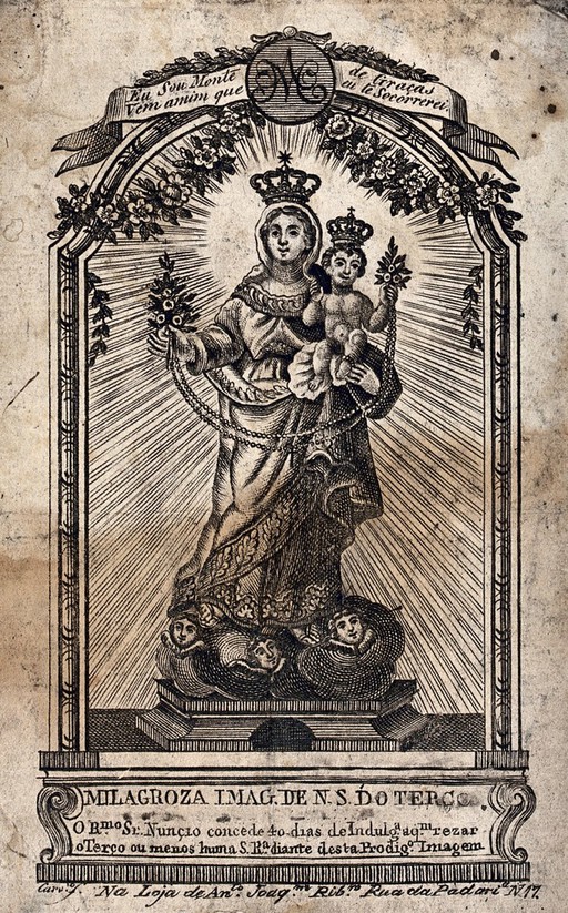 The Virgin of the Third Order (?) in the church of S. Salvador at Coimbra. Etching.