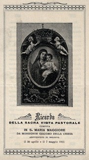 The Virgin of the Sacred Heart of Jesus in S. Maria Maggiore in Bologna. Process print.