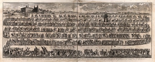 The pope takes possession of his office: the presentation in St. John Lateran. Etching by B. Picart, 1712.